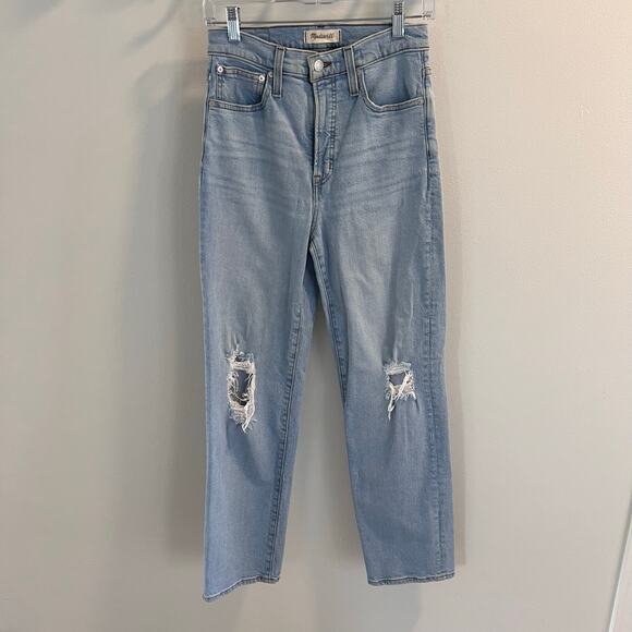 Madewell Distressed The Perfect Vintage Straight Jean Size 26 - Picture 1 of 9
